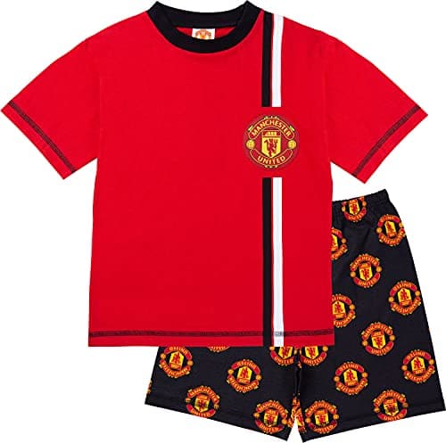 Image of Manchester United F.C. Boys Pyjamas, Cotton Man Utd Pjs, Official Football Pyjamas for Kids (7-8 Years) Red