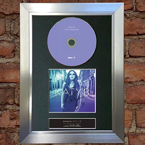 Image of KAY B On a Mission Signed Autograph Mounted Cd Album Cover Record Reproduction PRINT A4 Rare Perfect Birthday (297 x 210mm) #2 (Silver Frame)