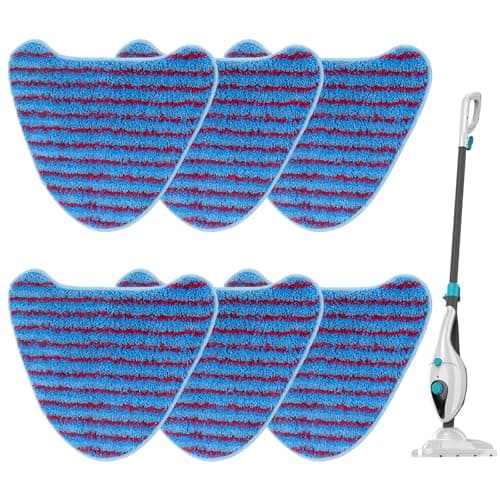 Image of VILLAPOOL 2-Fibre Pads Compatible with Vax Steam Mop, Vax Steam Cleaner Pads S85-CM, S86-SF-CC, S86-SF-C, S85-SF-R, Wet/dry Reusable Floor Mop Steamer pads, 6 Pack Replacement for 1-1-132319-00