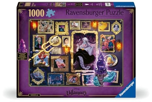 Image of Disney Villainous: Ursula and Figurine 1000 Piece Jigsaw Puzzle for Adults - Every Piece is Unique, Softclick Technology Means Pieces Fit Together Perfectly