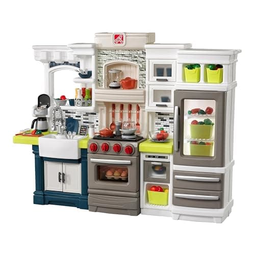 Image of Step2 Elegant Edge Play Kitchen | Plastic/plastic play kitchen | Includes 78 accessories