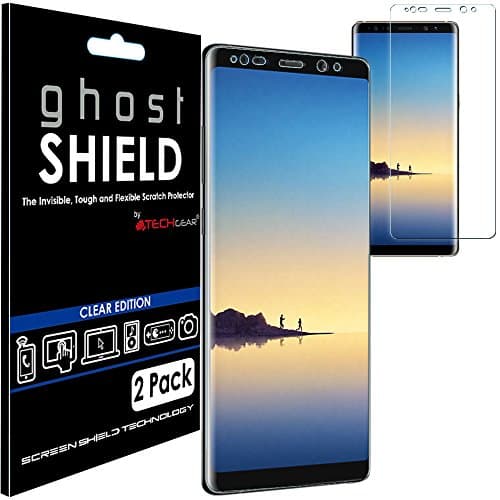 Image of TECHGEAR [2 Pack] Screen Protectors to fit Samsung Galaxy Note 8 [ghostSHIELD Edition] Genuine Reinforced TPU Screen Protector Guard Covers with Full Screen Coverage inc Curved Screen