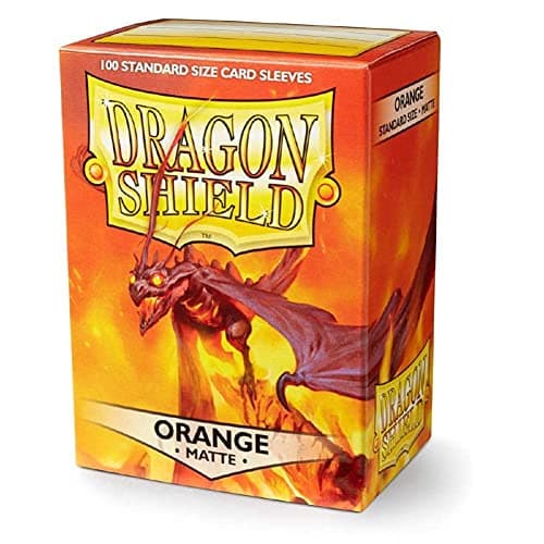 Image of Dragon Shield Matte Orange Standard Size 100 ct Card Sleeves Individual Pack