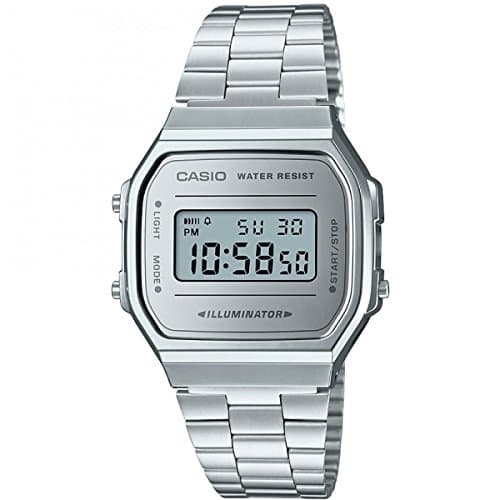 Image of Casio Unisex Adult Quartz Watch, digital Display and Stainless Steel Strap A168WEM-7EF