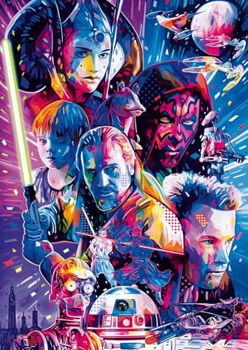 Image of Ravensburger Star Wars Gifts - Hyperspace Collection The Phantom Menace 500 Piece Jigsaw Puzzles for Adults and Kids Age 10 Years Up