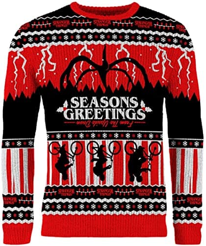 Image of Merchoid Stranger Things: Seasons Greetings from The Upside Down Christmas Sweater (Size: XXXL)