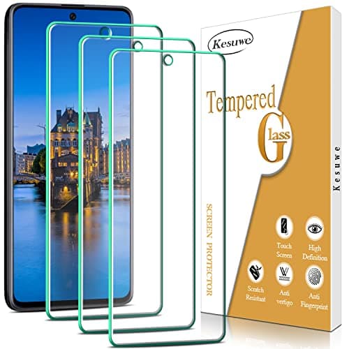 Image of Kesuwe [3 Pack] Screen Protector for Samsung Galaxy A51/Galaxy A51 5G/Galaxy A51 5G UW, Anti Scratch, Anti-Fingerprint, Case Friendly, Bubble Free, HD Transparent