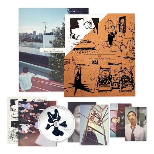 Image of RM of BTS - 2nd Solo Album [Right Place, Wrong Person] (B Ver.) File Holder + Posterbook + Photobook + CD + Lyrics + Postcard + Photocard + 2 Extra Photocards