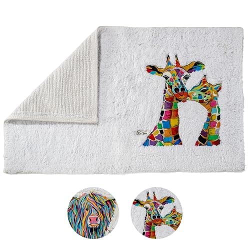 Image of Croydex Art by Steven Brown Francie & Josie Bath Rug, Non-Slip Backing, Applique