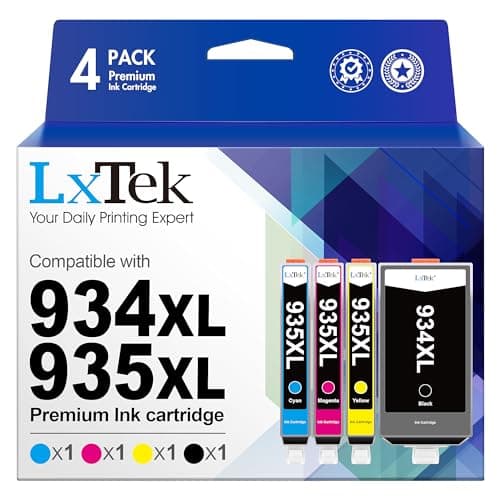 Image of LxTek 934XL 935XL Replacement for HP 934 935 934 XL 935 XL Ink Cartridges for HP Officejet Pro 6230 6830 Officejet 6820 (1 Black, 1 Cyan, 1 Magenta, 1 Yellow)