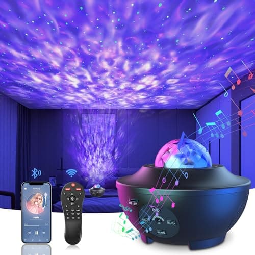 Image of Lysumurl Galaxy Projector, Starry Night Light, LED Color Changing Music Night Light with Remote Control & Timer, Star Projector Lamp for Bedroom Room Decor