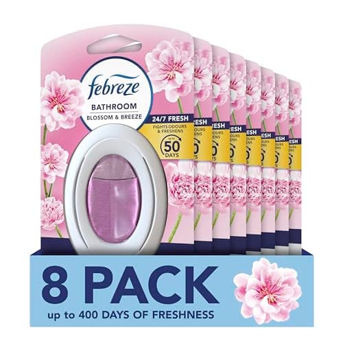 Image of Febreze Bathroom Air Freshener, Odour Fighter, Blossom & Breeze, Febreze Air Fresheners, 8 Items