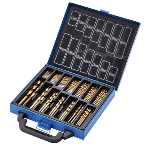 Image of Draper 99pcs HSS Titanium Nitride Coated Drill Bit Set 1.5-10.0mm - 08887 - for Steel, Non-Ferrous Metals, Wood and Hard Plastic