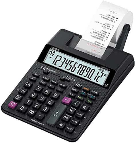 Image of Casio HR-150RCE-WA-EC Printing Desktop Calculator, Black