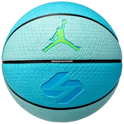 Image of Nike Jordan Playground Basketball 8P Luka Doncic – Outdoor Street Basketball – Robust Training Basketball – Delivered Deflated, Copa/Black/Laser Blue/Electric Green, 7