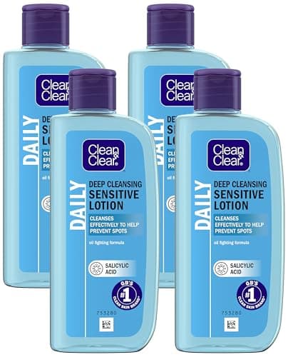 Image of Clean & Clear Deep Cleansing Lotion for Sensitive Skin 200ml (Pack of 4)