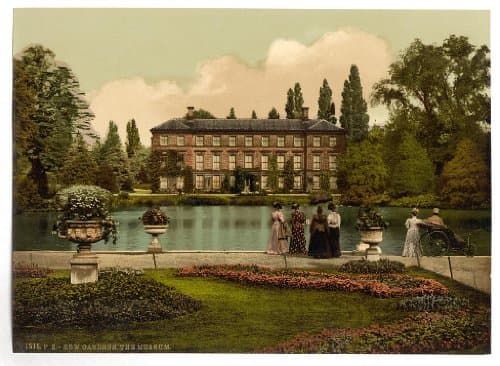 Image of Victorian View of the Museum, Kew Gardens, London and Suburbs, England, Large A3 size 41 by 28 cm Canvas Textured Fine Art Paper Photo Print