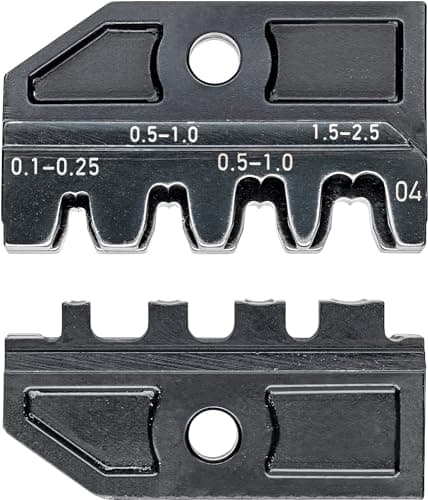 Image of KNIPEX Crimping Die for Non-Insulated, Open Plug Type Connectors (2.8 + 4.8 mm Width), 97 49 04