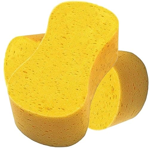 Image of 2 Pack Car Sponges,Jumbo Sponges For Car Cleaning,Anti Scratch Technology for Car Exterior & Window Washing- Perfect For Wheels, Windscreen & Bodywork (2 Yellow Jumbo Car Sponge)