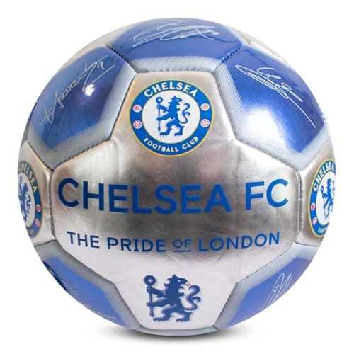 Image of Hy-Pro Officially Licensed Chelsea F.C. Football – Size 1, Metallic Signature Football, Chelsea Merchandise, The Blues, Collectible For Kids and Adults