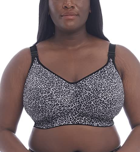 Image of Goddess Celeste Print Non Wired Full Cup Support Bra (36JJ, Gray Leopard)