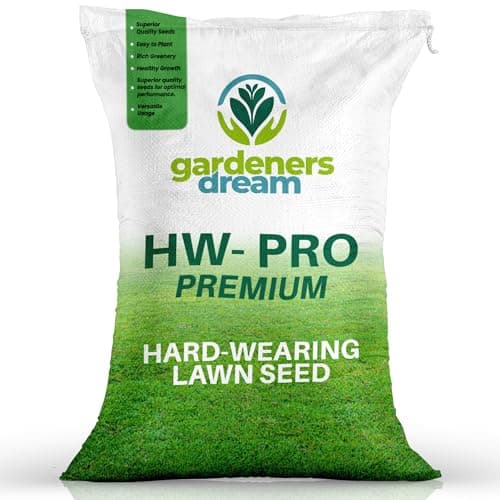Image of GardenersDream 1KG Premium Hard Wearing Grass Seed - Fast Growing Grass Seeds for New Lawns & Patch Repair - Covers up to 60M2 for Overseeding