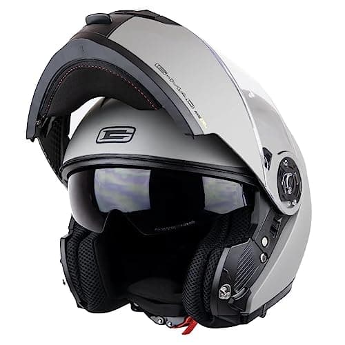 Image of G-Mac Axis Evo 2.0 Modular Flip Up Front Motorcycle Motorbike Helmet Double Visor P&J Dual Homologated ECE 2206 Approved