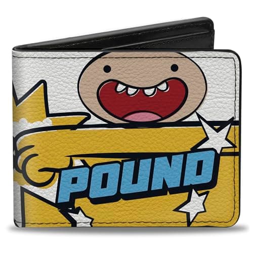 Image of Buckle-Down Cartoon Network Wallet, Bifold, Adventure Time Jake and Finn Trust Pound Pose Multi Color, Vegan Leather