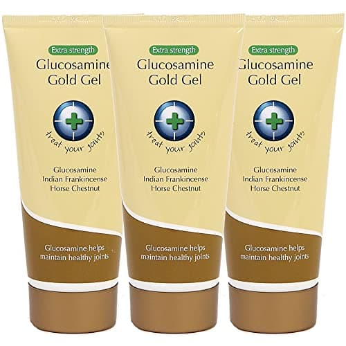 Image of Snowden Glucosamine Gold Gel 200ml x 3 - Muscle and Joint Pain Relief - High Strength Natural Ingredients, Glucosamine, Horse Chestnut, Indian Frankincense - Ultra Non-Sticky Muscle Rub Treatment
