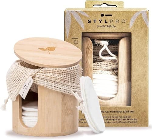 Image of Stylpro Reusable Bamboo Makeup Remover Pads (Gift Set)