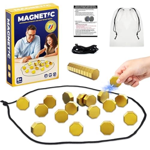 Image of Magnetic Chess Game Educational Checkers Game Fun Strategy Games Portable Educational Toy Battle Chess with Magnetic Effect Family Gathering Party Supplies Yellow