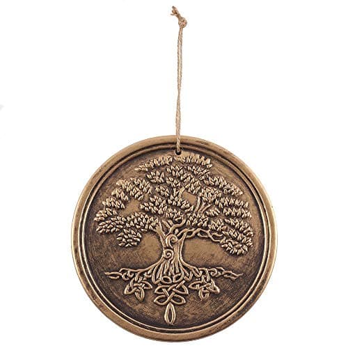 Image of Tree Of Life Plaque, Bronze Terracotta, Wall Art Wall Hangings Plaque Wall Hanging Metal Wall Art Interior Home Decor, Decorative Plaque For Living Room, Kitchen Or Outdoors