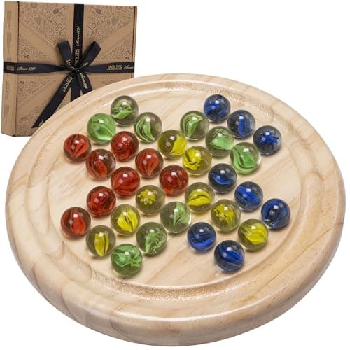 Image of Jaques of London Solitaire Marble Game | Traditional Wooden Games | Solitaire Board Game | Classic Board Games | Since 1795