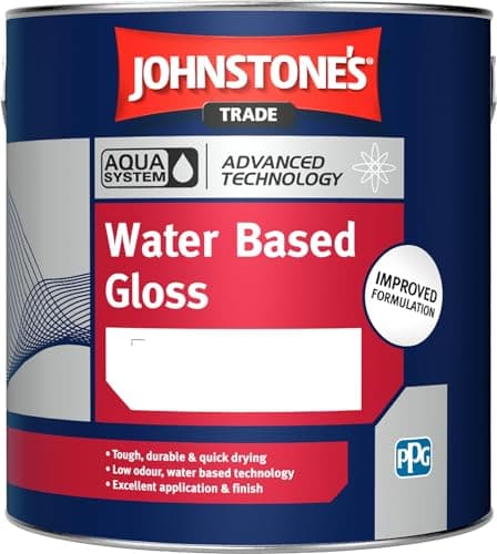 Image of Johnstone's Trade Aqua Water Based Gloss - Brilliant White - 1 Litre