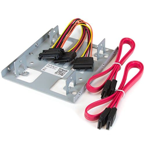 Image of StarTech.com 2.5" to 3.5" SATA Hard Drive Mounting Bracket Kit - Dual SATA SSDs/HDDs Mounting Bracket for Mounting Bay (BRACKET25X2)