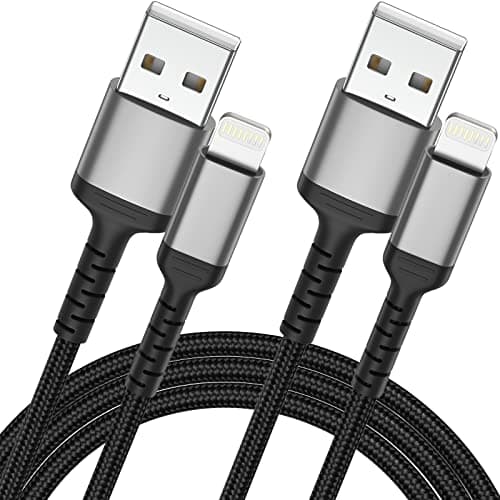 Image of ULIFTUS iPhone Cable 1 M 2Pack, Nylon USB A to Lightning Lead MFi Certified Braided iPhone Fast Charging Cord Compatible with Apple14 13 12 11 Pro Max Xs Xr X 8 7 6 Plus SE