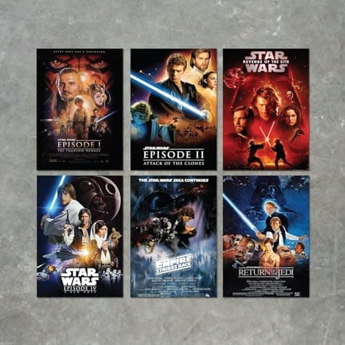 Image of FoxyPrinting Star Wars Franchise Movies and Film Poster Print Packs - 6 POSTERS (A6, A5, A4, A3) (A4)