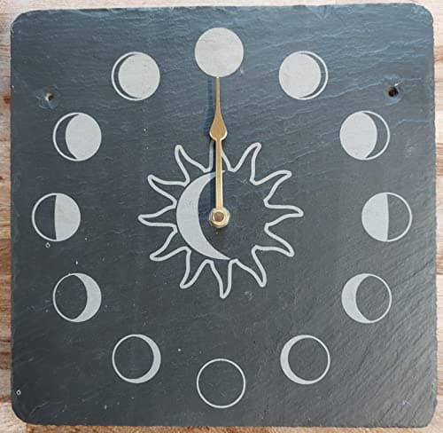 Image of Moon Phase Indicator Slate Clock