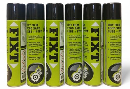 Image of FOOD SAFE LUBRICATING SPRAY 400ml X 6 CANS, A DRY FILM FOOD SAFE LUBRICATING SPRAY WITH ADDED PTFE