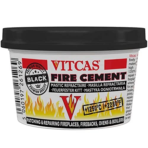 Image of VITCAS 500 gram Black Fire Cement - Excellent Adhesion - Converts to Rock – Patching – Repairing – Fireplaces – Stoves – Boilers - Easy To Use – Air Tight Seal – Quick Repair Time