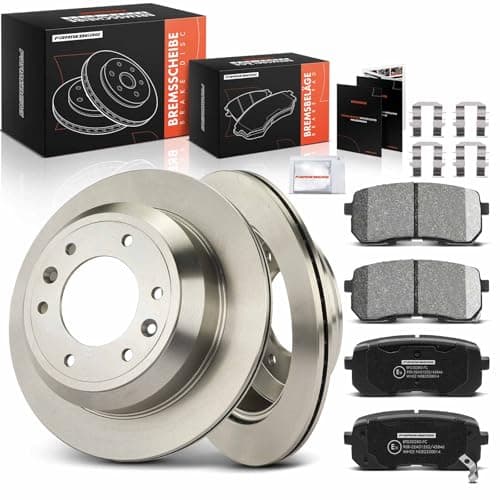 Image of Frankberg Brake Kit incl. 2x Brake Disc + 4x Brake Pad Rear Compatible with H-1 Travel TQ H-1 Cargo TQ Replace# 583024HA50,S58302C5A00