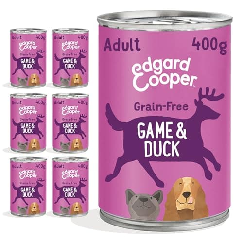 Image of Edgard Cooper Grain-Free Adults Wet Dog Food in Gravy, Game Duck6 x 400g, Natural Dogs Food in Tins with Fresh Meat, High Protein, Hypoallergenic, No Added Sugar