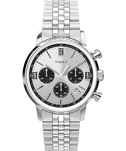 Image of Timex Marlin 40mm Chronograph Watch, Stainless Steel/Silver Tone/Stainless Steel, UNA Talla, Marlin Chronograph Watch 40mm