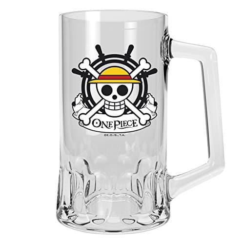 Image of ABYstyle One Piece Luffy Skull 500ml Glass Tankard