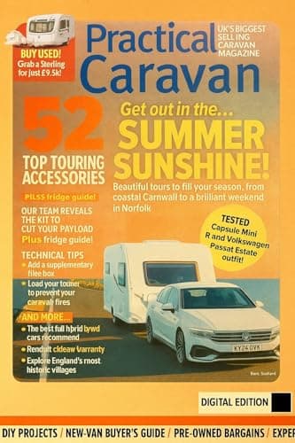 Image of Practical Touring Guide with 52 Accessories, Fridge Tips, Technical Advice, Caravan Fire Safety, Hybrid Car Reviews, and Scenic UK Routes – A Non-Fiction Resource for Caravan Enthusiasts