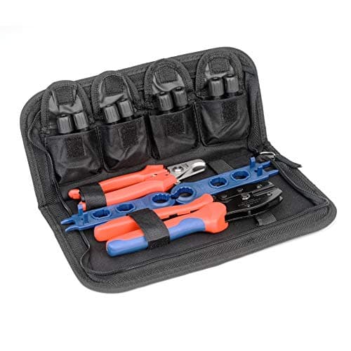 Image of iCrimp IWS4 Solar Connector Crimping Tool Kit with Wire Cable Cutter, Includes IWS4 Solar Connector Spanner and Connectors, Complete Solar PV Panel Tool Kit