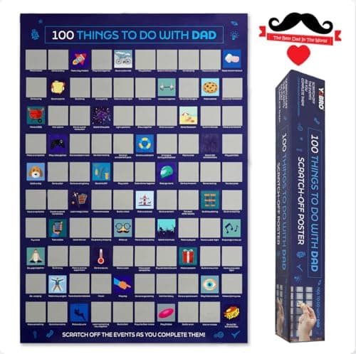 Image of Diabolical DP1359 100 Things To Do With Dad Scratch Off Poster - Birthday, Father's Day &
