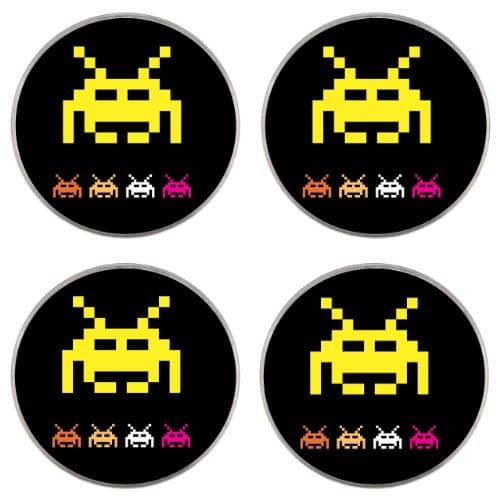 Image of Space Invaders Arcade Game - 80mm Coasters (4 Pack) Gift/Present