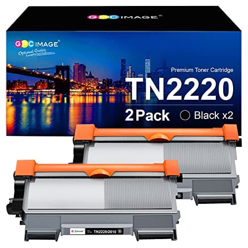 Image of GPC Image TN2220 Toner Cartridge Black Compatible for Brother TN2220 TN-2220 TN-2010 Toner Cartridge for Brother DCP-7055D HL-2250DN HL-2240 HL-2130 DCP-7360D HL-2270DW HL-2135W (Black, 2-Pack)