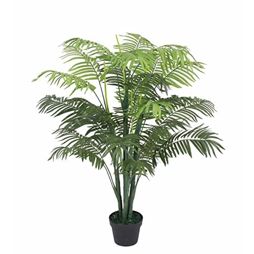 Image of Requena Artificial Tree with Lifelike Leaves, Black Plastic Pot, 120cm, OAK1583